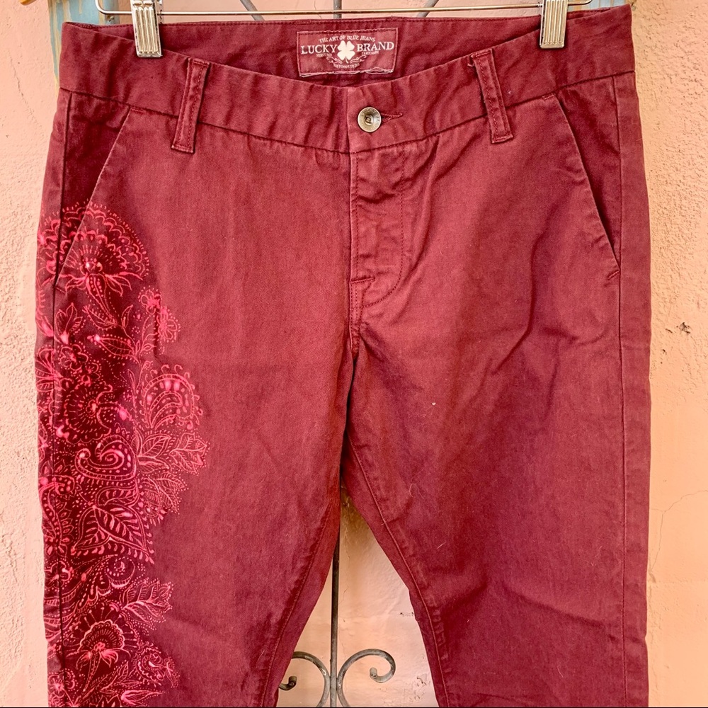 Lucky Brand Denim Jeans Burgundy 28